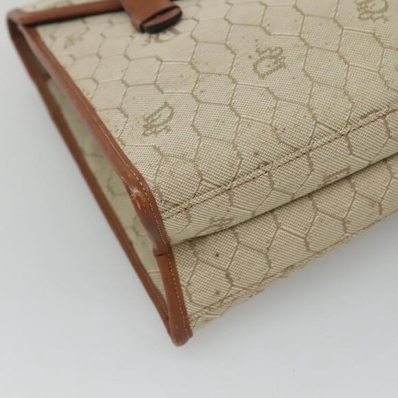 DIOR Honeycomb Canvas Shoulder Bag Beige Gold - Picture 14 of 16
